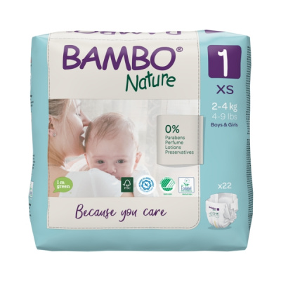 Эко-подгузники Bambo Nature 1 (2-4 кг), 22 шт купить оптом в Белгороде