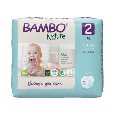 Эко-подгузники Bambo Nature 2 (3-6 кг), 30 шт купить оптом в Белгороде