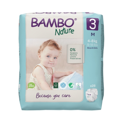 Эко-подгузники Bambo Nature 3 (4-8 кг), 28 шт купить оптом в Белгороде